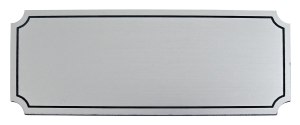 Jmenovka S5 100x40mm stříbrná broušená Klíčový servis