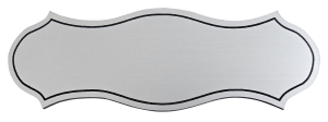 Jmenovka S16 120x40mm stříbrná broušená Klíčový servis