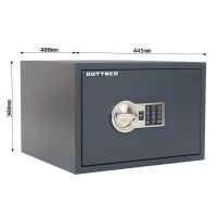 Rottner PowerSafe 300 EL nábytkový elektronický trezor antracit, bezpečnostní třída S2