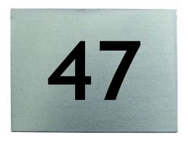 Číslo na dveře hranaté 40x30mm stříbrné matné Klíčový servis