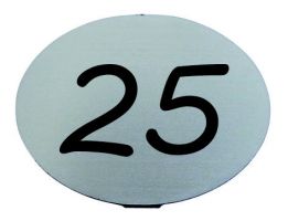 Číslo na dveře oválné 40x30mm stříbrné matné Klíčový servis