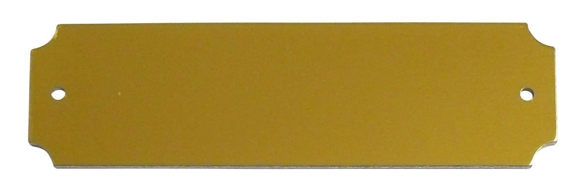 Jmenovka S6 100x30mm dural zlatý Klíčový servis