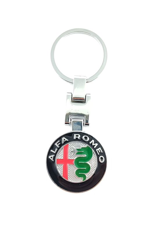 Přívěšek na klíče ALFA ROMEO kovový, včetně kroužku na klíče GBD