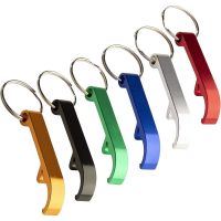 Přívěšek otvírák kovový, včetně kroužku na klíče | černá, červená, fialová, modrá, oranžová, zelená