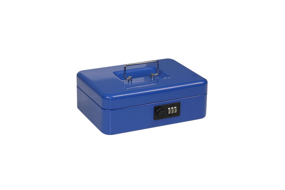 Pokladna (cashbox) 25x18x9cm kódová, modrá RICHTER CZECH
