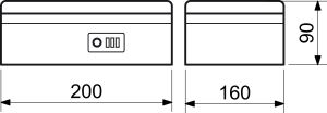 Pokladna (cashbox) 20x16x9cm kódová, bílá RICHTER CZECH