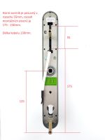 Elektronické kování SMART TTLock - rozteč 90mm, stříbrná povrchová úprava, pro levé i pravé dveře