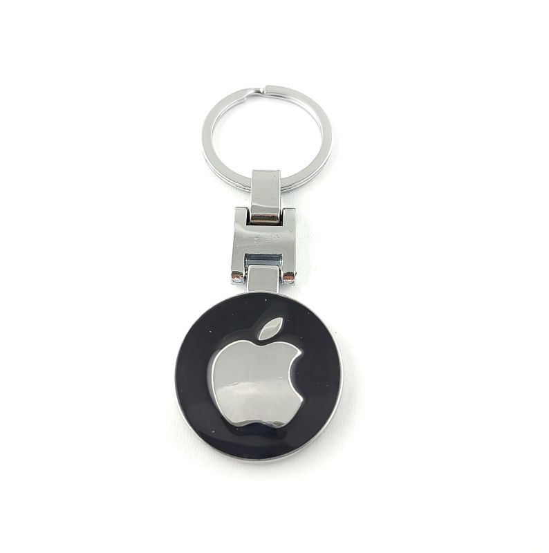 Přívěšek na klíče APPLE černý kovový včetně kroužku na klíče GBD