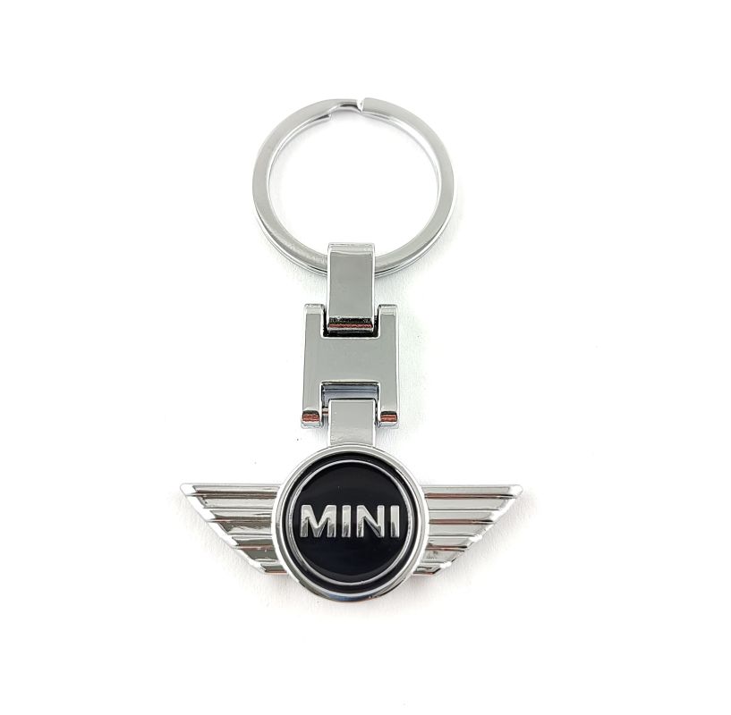 Přívěšek na klíče MINI-COOPER kovový, včetně kroužku na klíče GBD