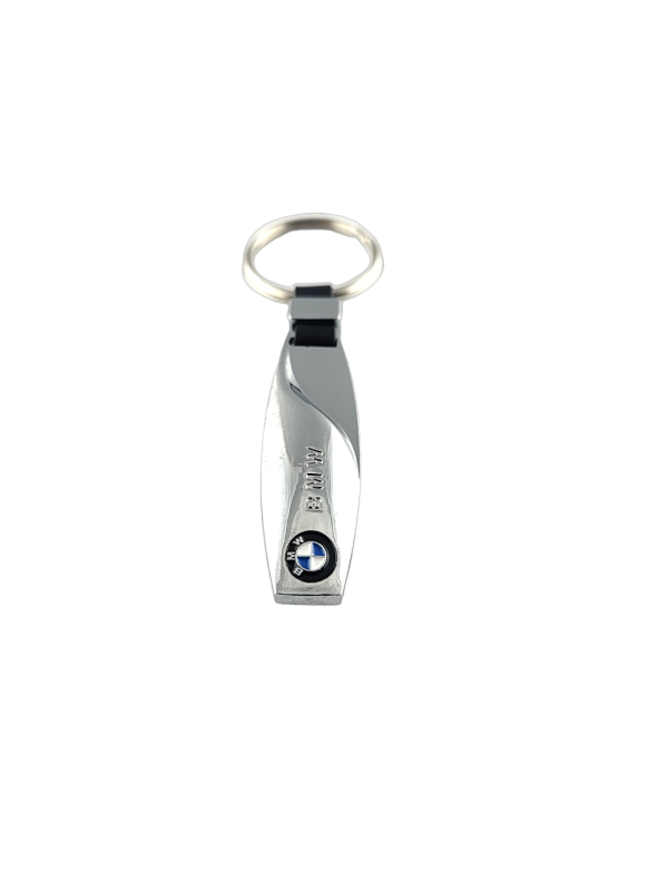 Přívěšek na klíče oválný BMW kovový, včetně kroužku na klíče GBD