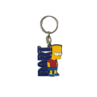 Přívěsek na klíče Simpsonovi Bart name kovový včetně kroužku na klíče