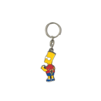 Přívěsek na klíče Simpsonovi Bart s křídou kovový včetně kroužku na klíče
