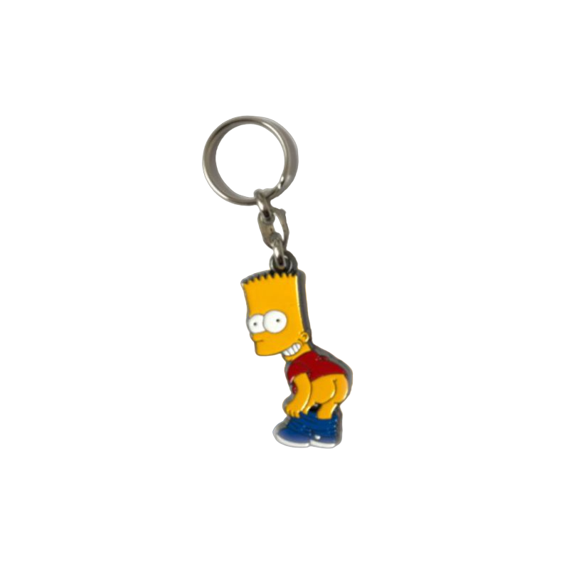 Přívěsek na klíče Simpsonovi Bart zadek kovový včetně kroužku na klíče STAR