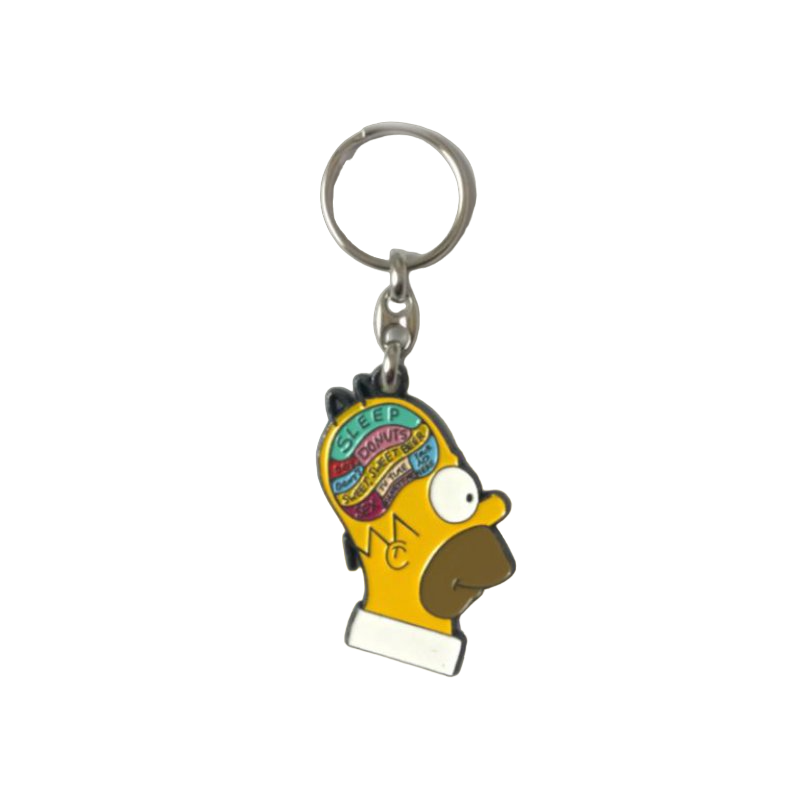 Přívěsek na klíče Simpsonovi Homer mozek kovový včetně kroužku na klíče STAR