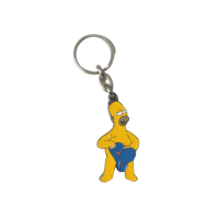 Přívěsek na klíče Simpsonovi Homer striptér kovový včetně kroužku na klíče