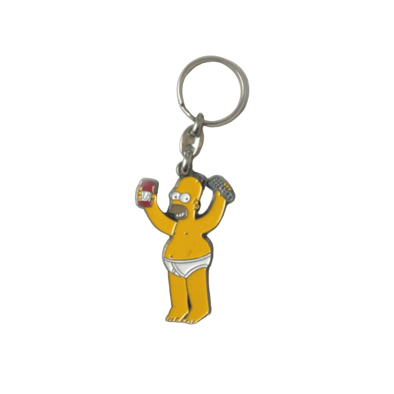 Přívěsek na klíče Simpsonovi Homer v trenkách kovový včetně kroužku na klíče STAR