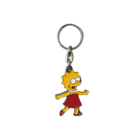 Přívěsek na klíče Simpsonovi Lisa smile kovový včetně kroužku na klíče