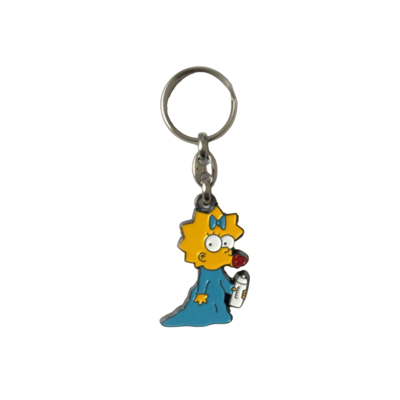 Přívěsek na klíče Simpsonovi Maggie s lahví kovový včetně kroužku na klíče STAR