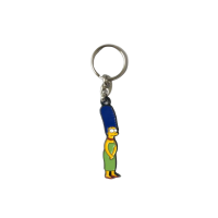 Přívěsek na klíče Simpsonovi Marge v šatech kovový včetně kroužku na klíče