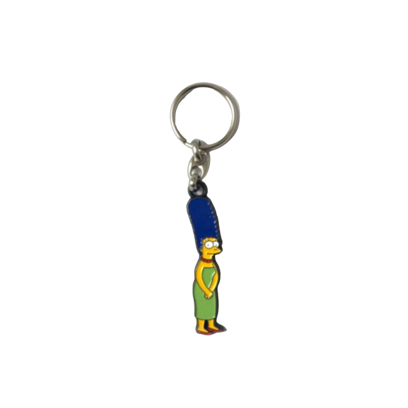 Přívěsek na klíče Simpsonovi Marge v šatech kovový včetně kroužku na klíče STAR