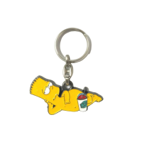Přívěsek na klíče Simpsonovi Bart s lahví kovový včetně kroužku na klíče