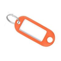 Visačka na klíče s kroužkem oranžová, pro označení klíčů a svazků klíčů