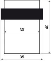 Dveřní zarážka podlahová nerez matná RK.ZAR.024.N, 40x30x35mm RICHTER CZECH