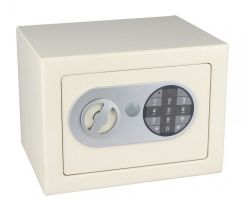 Nábytkový sejf s elektronickým zámkem 3kg, bílý, RS.17.EDN.B, ocelový s možností ukotvení do zdi, nebo podlahy RICHTER CZECH