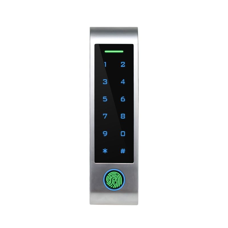 Biometrická klávesnice Smart TTLock HF4 IP66, kovová (BLE + relé) se čtečkou čipů Mifare Classic a Desfire a otisků prstů, pro přístupový systém