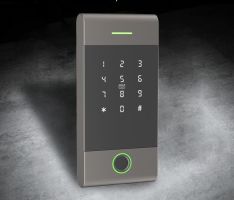 Biometrická klávesnice SMART TTLock K33F IP67 šedá se čtečkou čipů Mifare Classic a Desfire a otisků prstů, kovová, pro přístupový systém