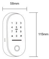 Bezdrátová biometrická klávesnice SMART TTLock, se čtečkou otisků prstů a čipů