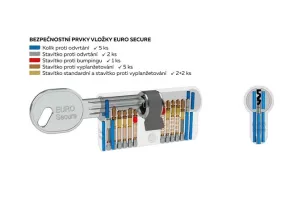 Bezpečnostní cylindrická vložka EURO Secure 30+30 CE s šesti klíči a identifikační kartou RICHTER CZECH