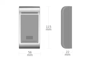 RFID čtečka M2 Mifare WG26-58 / autonomní IP68 kovová nástěnná povrchová antivandal, pro 10 000 uživatelů S4A