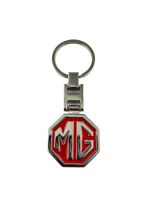Přívěšek na klíče MG červený kovový, včetně kroužku na klíče