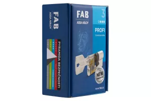 Bezpečnostní cylindrická vložka FAB 3*** PROFI 130mm s třemi klíči a bezpečnostní kartou v nestandardním rozměru FAB ASSA ABLOY