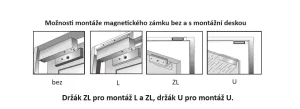 Elektromagnetický zámek CL2 12V 180kg 1 800N fail safe IP65, 17x4x2cm včetně montážního prvku S4A