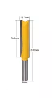 Fréza drážkovací dvoubřitá 12,7x50,8mm, stopka 8mm, karbid YG6 Lisca Tools