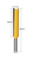 Fréza drážkovací dvoubřitá 12,7x63mm, stopka 8mm, karbid YG6 Lisca Tools