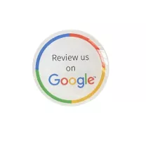 NFC samolepka NTAG213 30mm Google review bílá