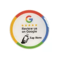 NFC samolepka NTAG215 100mm Google review bílá pro hodnocení v Google maps SRT