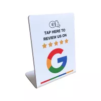 NFC stojánek NTAG215  100x76x2,3mm Google review bílý