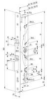 Zámek zadlabací panikový samozamykací elektromechanický ABLOY EL461 92/40/24 P/L ASSA ABLOY