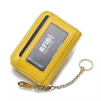 Kožená peněženka s RFID ochranou žlutá