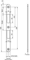 Protiplech N6001 20x235mm nerez ASSA ABLOY