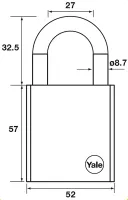  Visací zámek YALE Insert pro půlvložku