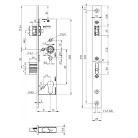 ASSA ABLOY N1600 92/30/9/24x270 P/L funkce B zámek zadlabací vložkový panikový