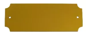 Zlatá duralová jmenovka 100x40mm na dveře nebo schránku