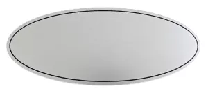 Stříbrná plastová prázdná jmenovka 110x45mm