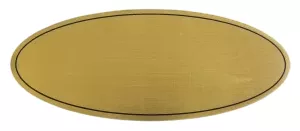 Zlatá plastová prázdná jmenovka 110x45mm