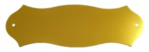 Zlatá duralová jmenovka 120x40mm na dveře nebo schránku